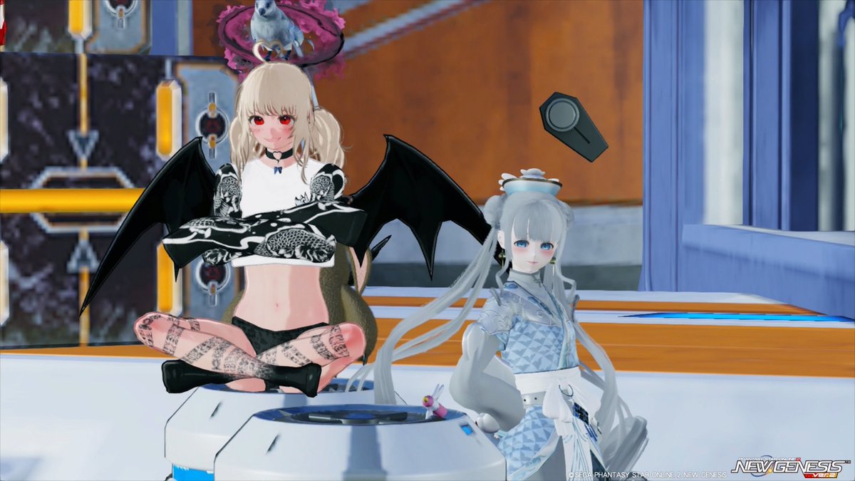 mi5mi10mi06's tweet photo. 昨日のみーてぃあ
バニー合わせ👯👯‍♀️
4枚目はレンくん盗撮したったー！
#PSO2NGS_SS https://t.co/bW4KAUvFEF