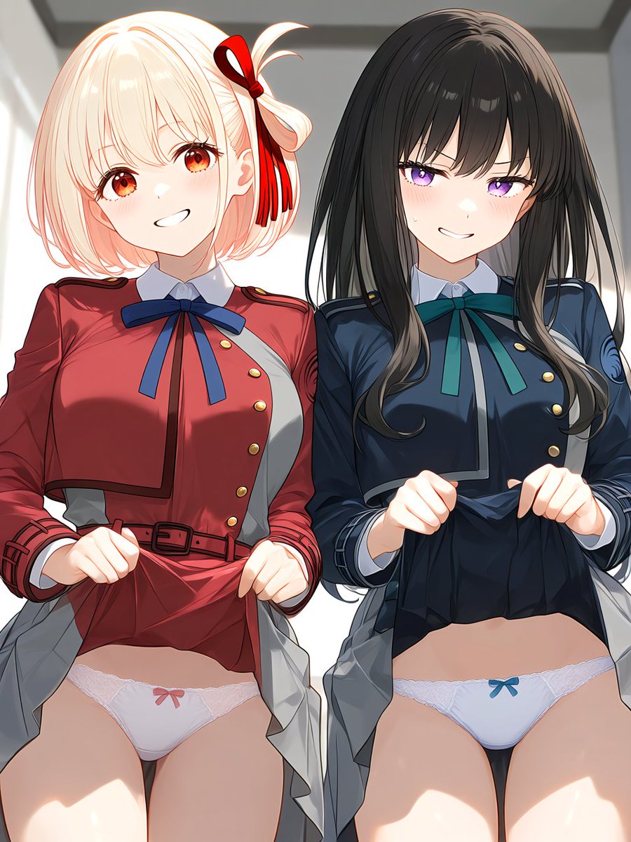ROMASAGAYO's tweet photo. 「おにいさん！ちょっとイイコトしていかない？」
「ちょっと千束！こんなことで時間稼げるの！？30分は稼がないといけないわよ？」
「ま、まぁ、、最悪もっと体を張れば・・・」
「はぁ？千束以外に体触らせたくないんですけど！？」

潜入任務中に見つかってしまい、体を張って時間稼ぎをする千束とたきな

#リコリス・リコイル
#錦木千束
#井上たきな