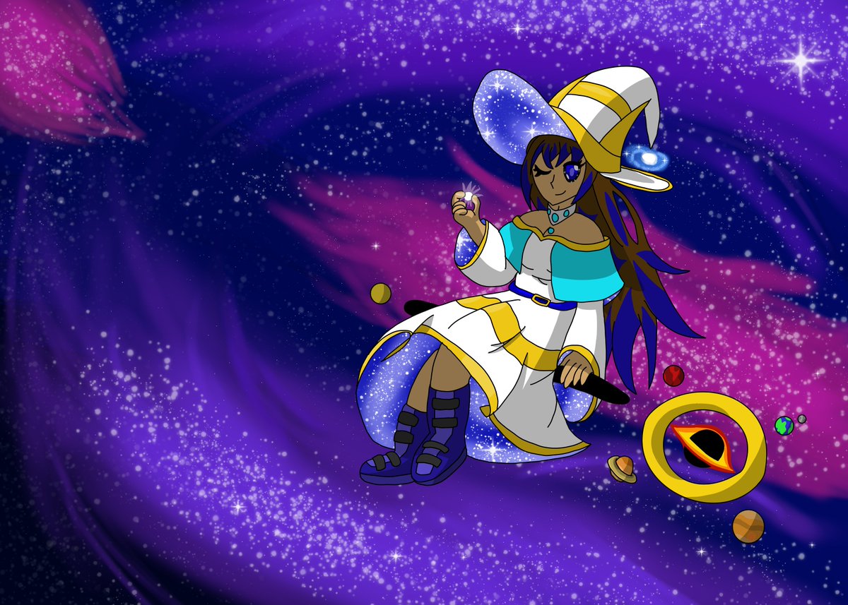 RandomGamer427's tweet photo. "the universe obeys me and me alone sweetie"

#OC #OCart #art #Witch https://t.co/gWSsybbmOm