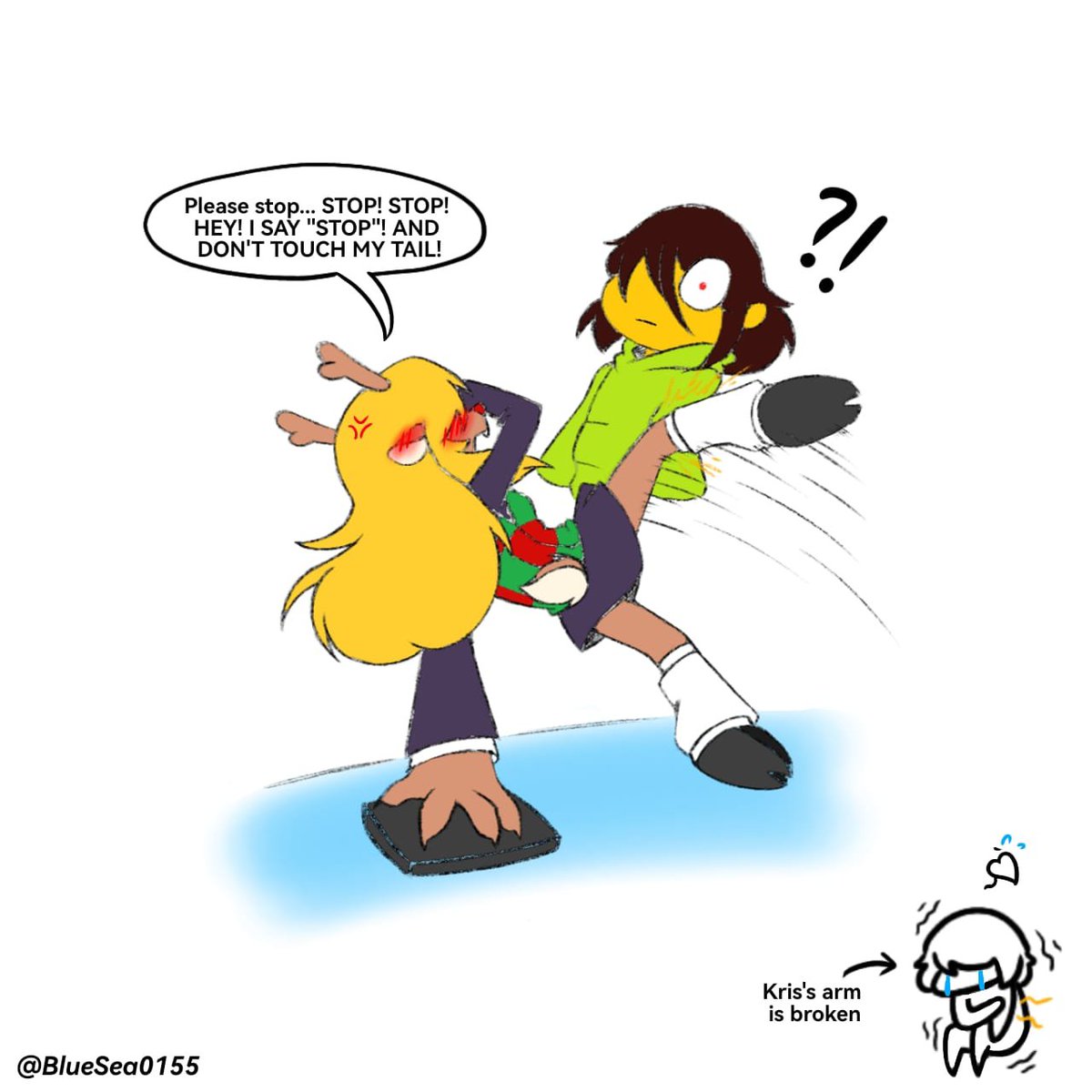 BlueSea0155's tweet photo. Part 2/2
#deltarune  #kriselle  #art https://t.co/tsZrWOx8Ib