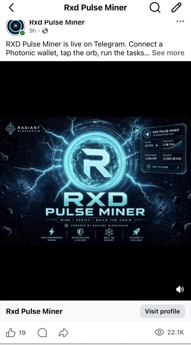 rxdpulseminer's tweet photo. @coingecko radiant:native 
Play RXD Pulse Miner for a chance to earn $RXD tokens https://t.co/81RgnfxGiB