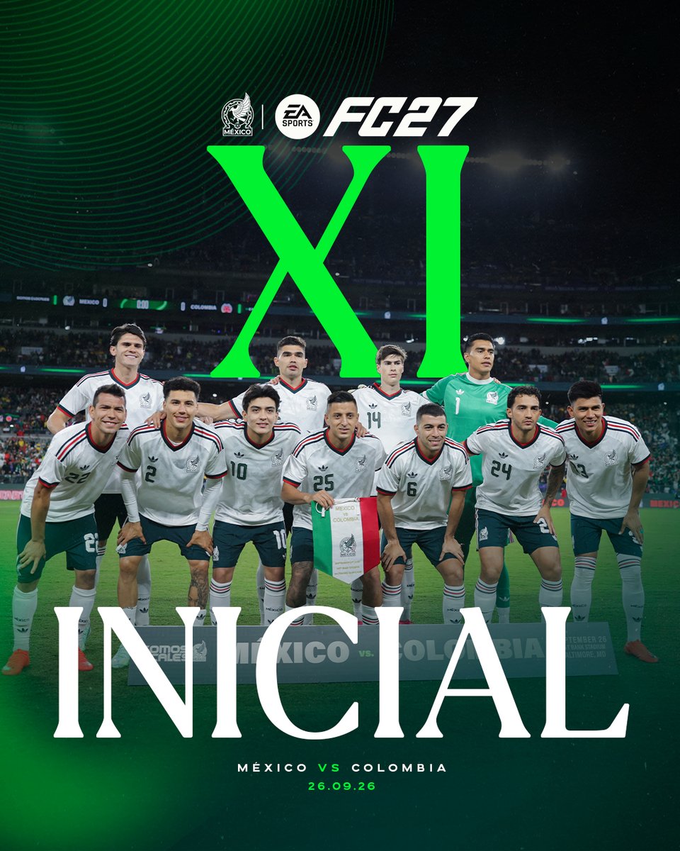 miseleccionmx's tweet photo. Selección de grandes personajes... ¡Completada! 🎮

El primer #XIInicial del camino al 2030. 📸

@easportsfclatam 💚🤍❤️ https://t.co/leeJuM22JU