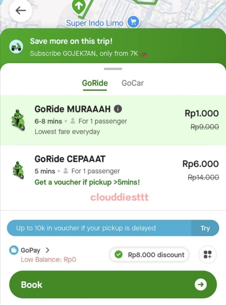 clouddiestt's tweet photo. 𖤐!♡  wts vc gojek (promo) 🛵 ˃̵ᴗ˂̵ ✦ 
— goride spesial murah
•pot 6k fee 3.5k
•pot 7k fee 4.5k
•pot 8k fee 5k
— 60% car max 20 fee 5k
— goput fee 7k

📮 bisa cek dl, keep, order by WA ♡

☎️ https://t.co/9rz49L2izy

wtb voucher goride gocar 
#zonauang #zonajajan https://t.co/D4W0aQmK60