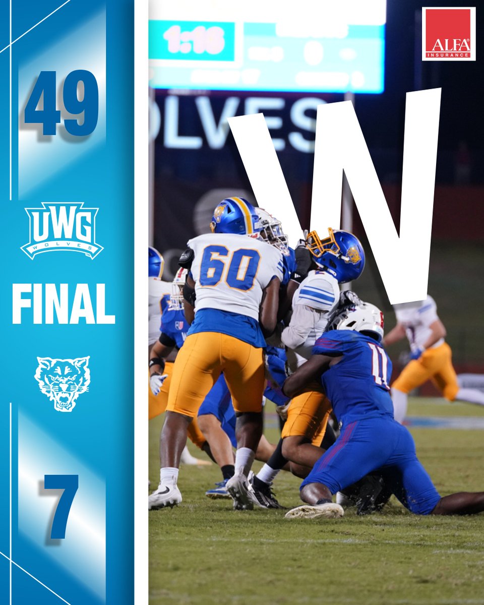 UWGFootball's tweet photo. Dubs in the City of Dreams 🔴🐺🔵

#BuiltForMore https://t.co/rkeXkMajH8