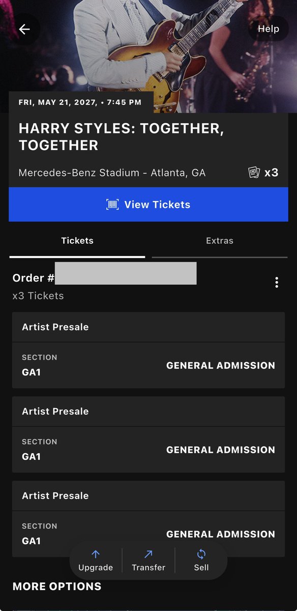 PerfectDestiny_'s tweet photo. I have 3x Floor tickets for Harry Styles Together Together concert for Friday, May 21, 2027.

📍: Mercedes-Benz Stadium - Atlanta, GA

NOTE: This are extra tickets 
- Asking for Face value ofc!
- Will provide proof 

— Send me a Dm / Respond to my tweet if you’re interested :) https://t.co/5Zx4Rnxqc4