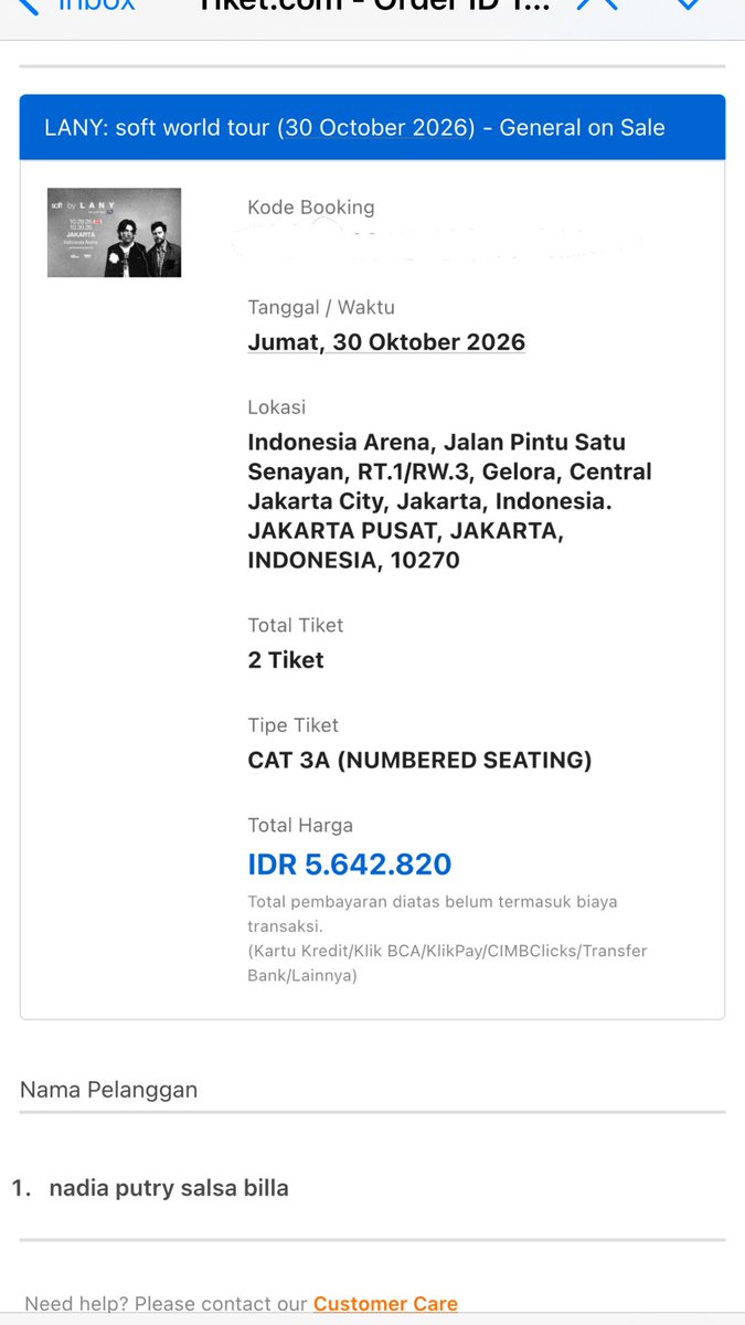 nadiapputria's tweet photo. hallooo x aku jual tiket lany in jakarta hargaa murahh bgt bgt bgt karena aku gabisa datangg
aku asa 2 tiket cat 3A day 2 yaa (30 oct)
bisa cod guyss ayo beli pasti aman dan murahh😘 https://t.co/77AQfvI8A1
