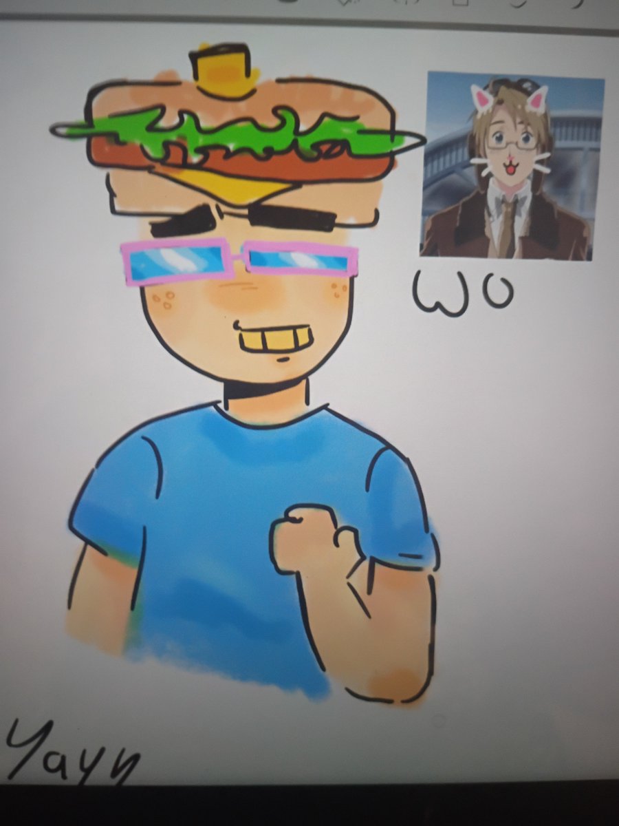 Uzicatz's tweet photo. Doodles on my ipad 

#007n7 #elliotwaapp #pizzaburger
I don't normally draw 7n7 white https://t.co/bDjDiSgWbZ