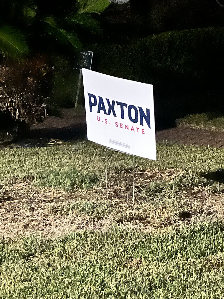 slocumfortexas's tweet photo. Thank you again to my wonderful followers who made this sign delivery day possible!

I dropped off over 30 signs in two hours all over Harris County and took reservations for another 12 more.

If you are in Harris County &amp; need a sign, please DM me.

I have a Paxton sign for you! https://t.co/TTwZa6WvXd