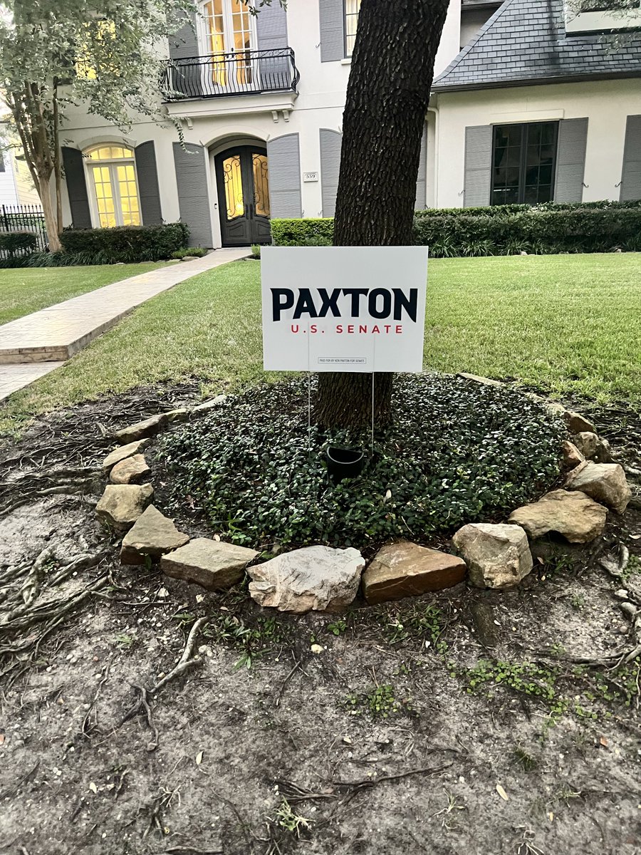 slocumfortexas's tweet photo. Thank you again to my wonderful followers who made this sign delivery day possible!

I dropped off over 30 signs in two hours all over Harris County and took reservations for another 12 more.

If you are in Harris County &amp; need a sign, please DM me.

I have a Paxton sign for you! https://t.co/TTwZa6WvXd