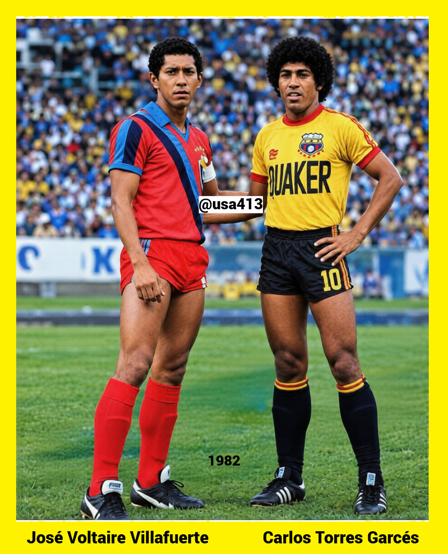 USA413's tweet photo. José Voltaire Villafuerte y Carlos Torres Garcés, reconocidos como 2 d los mediocampistas creativos e históricos más talentosos en la historia del fútbol ecuatoriano.
Villafuerte ofensivo clásico número 10 d exquisita técnica, Carlos Torres, mediocampista cerebral d perfil zurdo. https://t.co/mgTVwKIdv4