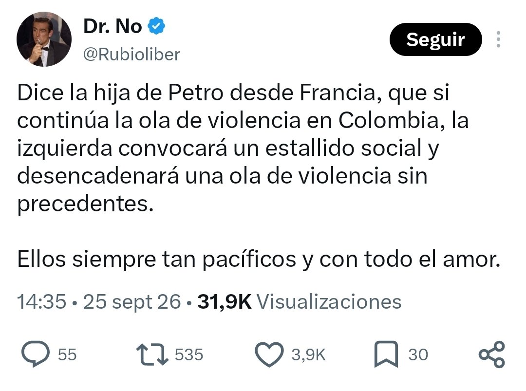 sofiapetroa's tweet photo. Ya vi este tipo de publicaciones varias veces. Esto es señal de que están difundiendo narrativas estigmatizadoras que 'justifiquen' la represión a todo acto crítico contra el gobierno. No he dicho esto, no estoy en ninguna Francia. Dejo constancia. A otro perro con ese hueso. https://t.co/W9Wo9DMVlL
