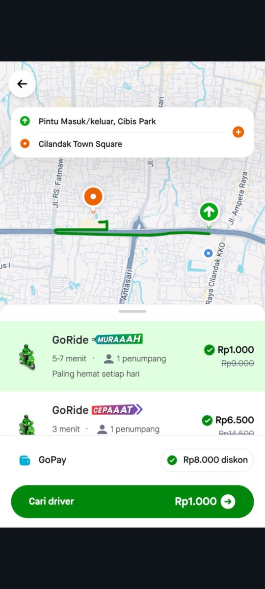 romo_wali's tweet photo. yang belom pernah nyoba pesen gojek di aplikasi gopay, buruan cobain lagi ada promo nih cuma 1rb buat naik gojek cuy Gojek, baru tau Gojek Lebih Murah DiGoPay https://t.co/NezPODoUWL