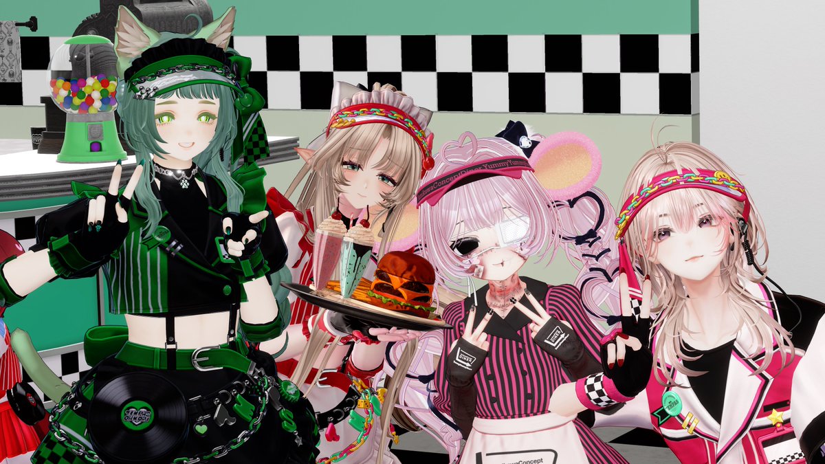 nemunium's tweet photo. お姉さんミルティナ集会後、そのまま
#ダイナー改変集会 にも行ってまいりました🍔
ワールドも皆様もとっても可愛くて素敵な時間でした✨ https://t.co/Eaj3Fbt6aP