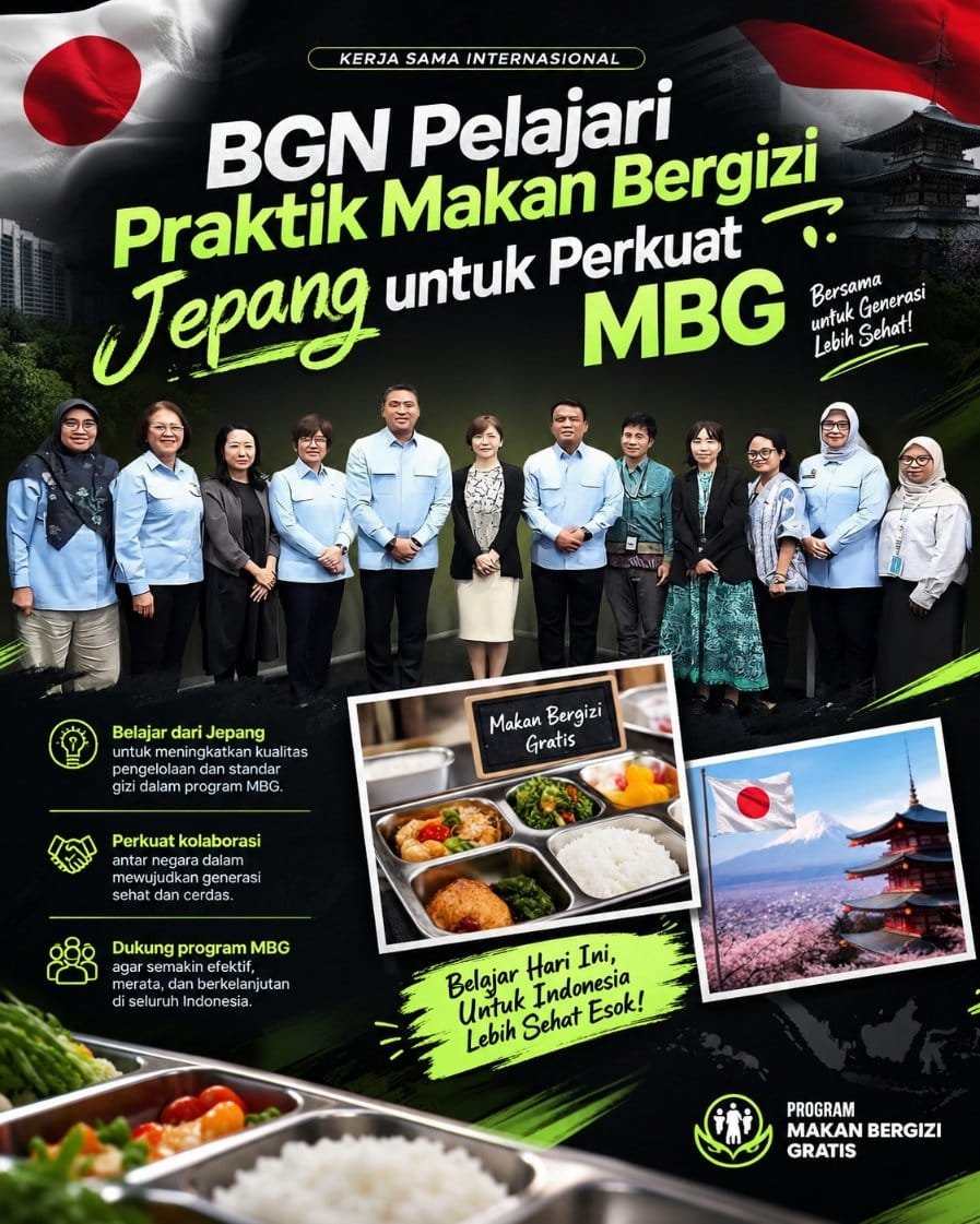 TimurParadise's tweet photo. Penguatan Program MBG Melalui Studi Pengelolaan Gizi dari Jepang. https://t.co/jgNt1KJ4Hx