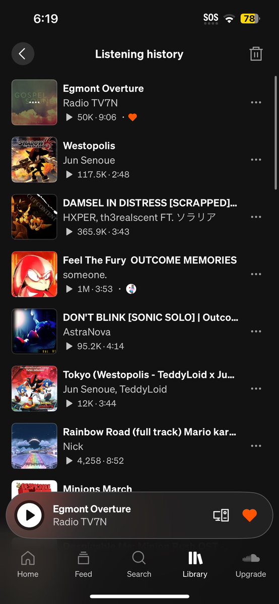 67burner67's tweet photo. @puppysnackz @CRUSADERATNIGHT nnno I don’t really gaf abt real music most of the time, this is literally my recently played on SC https://t.co/pvLID5y2Xn