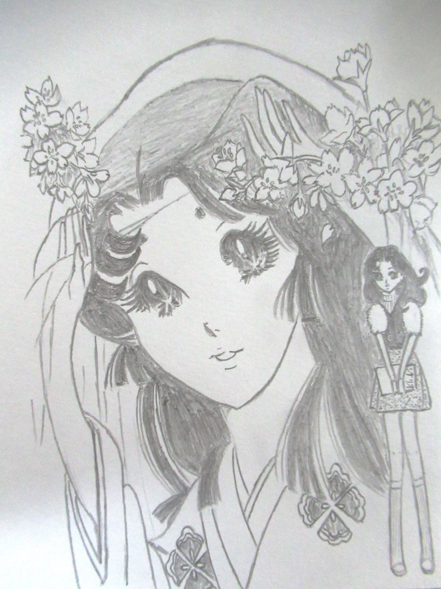 Chikashi124's tweet photo. やっと元の次元に帰還
お絵描き　灼眼のシャナ✍
最近のお絵描き　ガラスの仮面　葬送のフリーレン　
3次元＋１次元も挑戦　少し似てる気がする　當真あみさん https://t.co/JZ8C7xKL45
