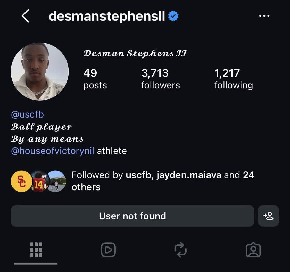 oregon__updates's tweet photo. Desman Stephens has deactivated his instagram account.

He was the one who put the hit on Dante Moore https://t.co/PVP17OQxE5