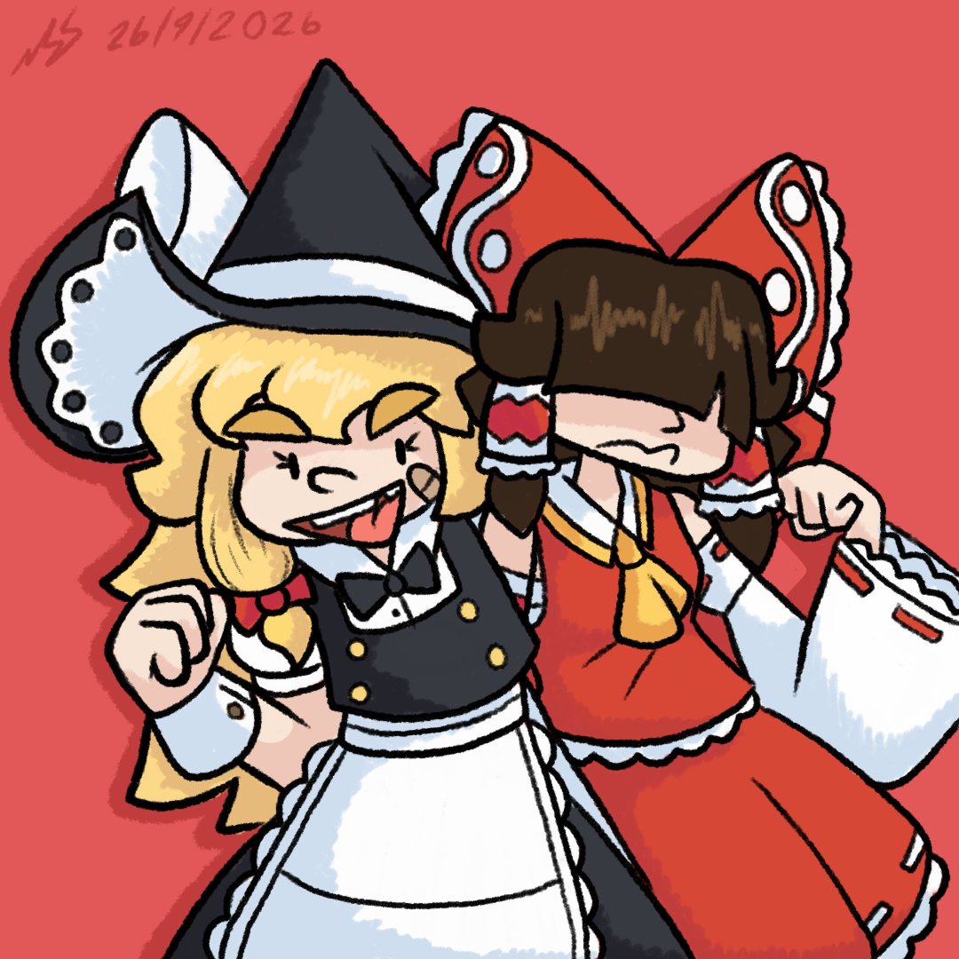 Pelo_Corto176's tweet photo. #touhou #reimu #marisa #digitalartㅤ 

🎀Mejores amigas, mejores amigas por siempre 🌟

me esta gustando hacer estos fondos de este estilo, como los perfiles de Switch JSJSSJS https://t.co/PX9Pl2wjuy