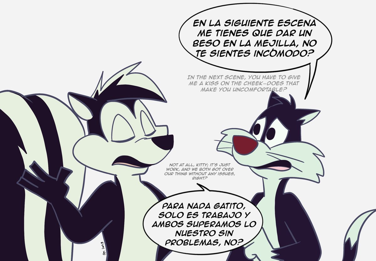 PanT0stado0's tweet photo. Au donde son ex's (aunque, no parece que lo hayan superado)
#pevester #ship #bl #silvestre #pepelepew #looneytunesㅤㅤㅤ https://t.co/yvcfeZ6nrJ