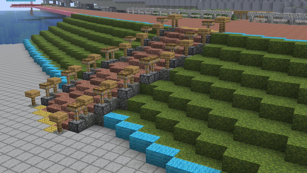 BitiusTitius's tweet photo. Lately I've been using pistons as railings on half-height blocks https://t.co/ZvPNeBsLkw