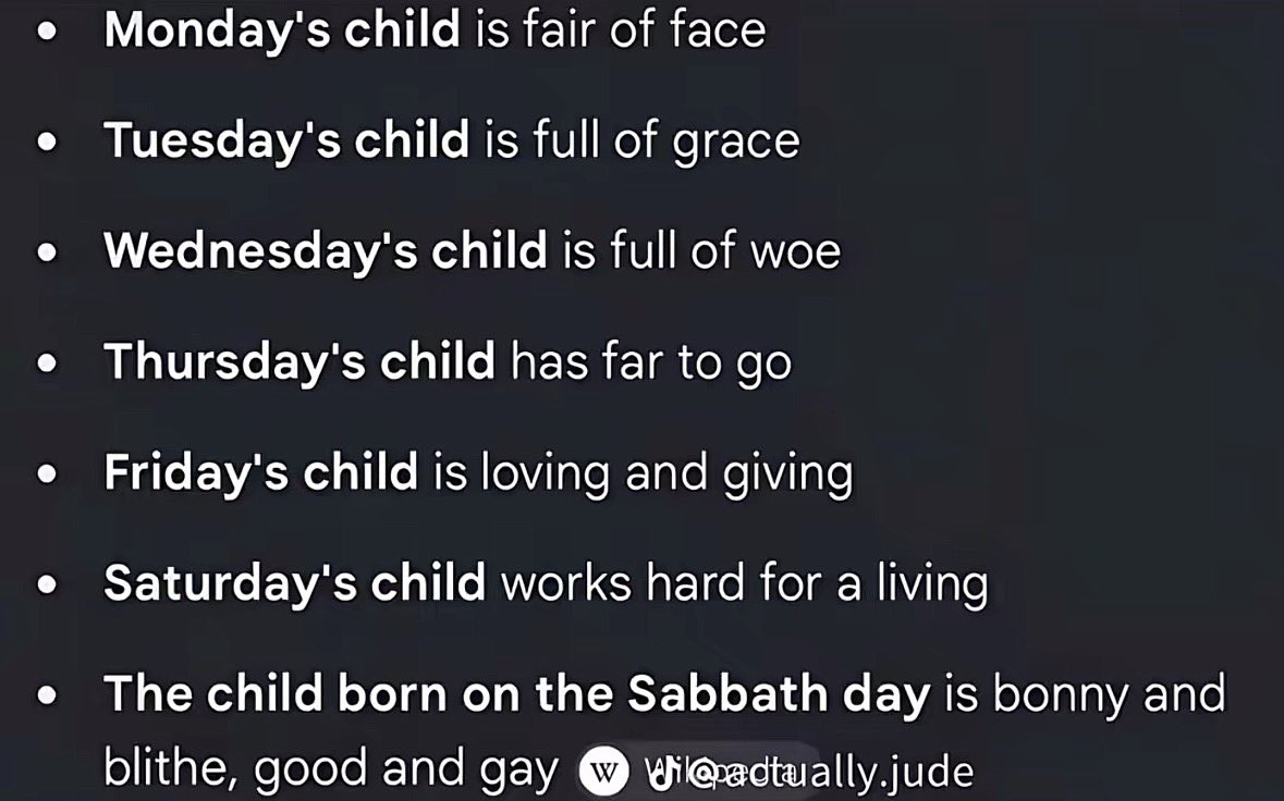 crybabyjunkie's tweet photo. GUYS WHAT DAY OF THE WEEK WERE U BORN ???? 

i was born on wednesday , i am in fact full of great sorrow .

#intbait #oomfs #newoomfs https://t.co/5Z7i4PJSpS