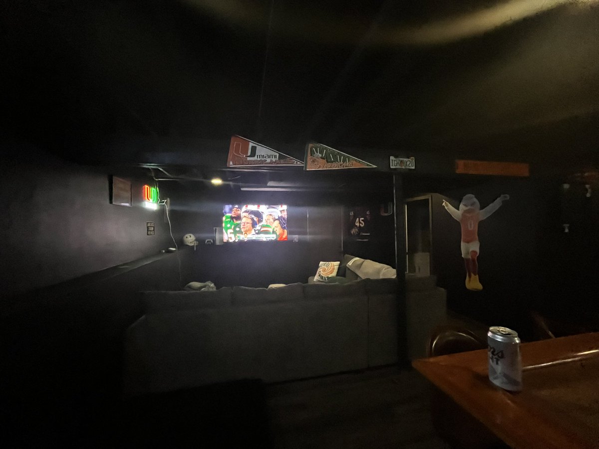 canesfan407's tweet photo. #GoCanes #miamihurricanes #mancave #espn @UM_Sebastian @CanesFootball https://t.co/qxX2ubhVXD