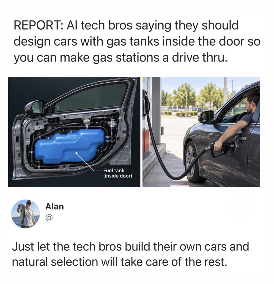 Emma_Wine212's tweet photo. Tech bros reinventing cars one fire hazard at a time 😂🔥 Would you trust this design https://t.co/ytxy87etjR
