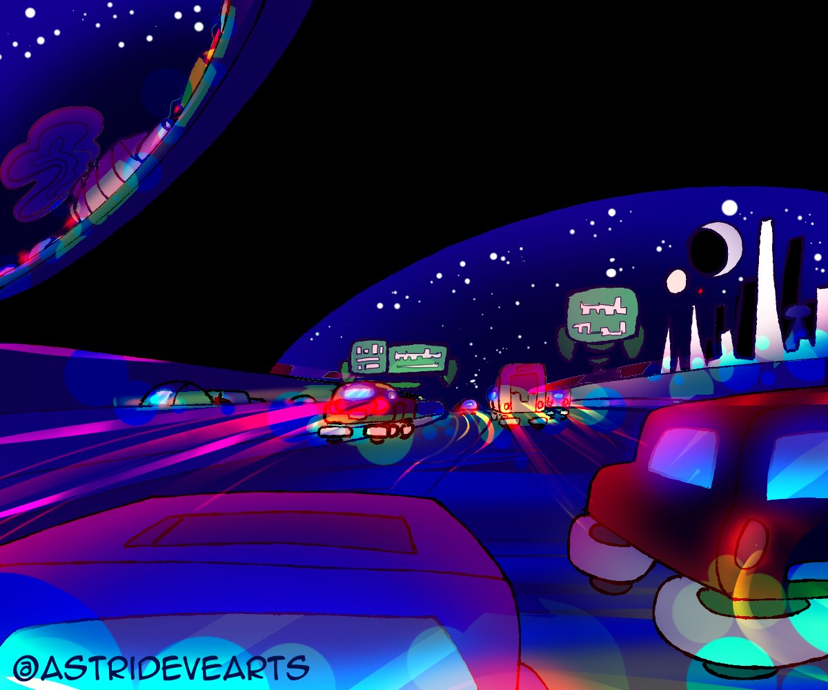 AstridEveArts's tweet photo. Day 26: Night Traffic
#artember #artember2026 #septemberartmonth #astridevearts https://t.co/oeEfRW8jR8