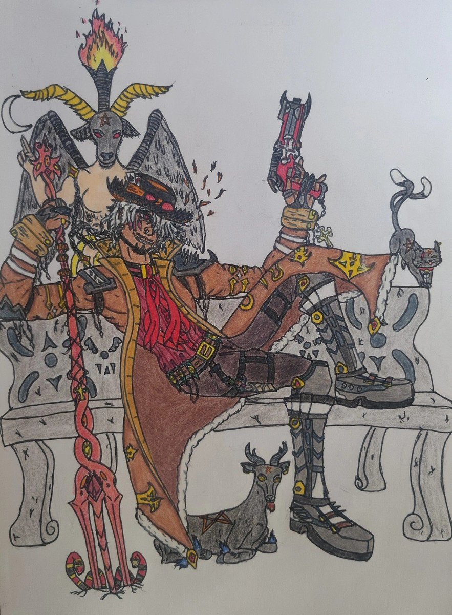 HeitordaSilvaP3's tweet photo. Comissãozinha de RPG que fiz pro querido @CHtrindade00 ❤️🐝

Humm digamos que foi uma vibe meio punk, caçador de demônios e talvez eu juntei extra meu com vibe de Castlevania heheh

Aproveitem!! ✨🐝 E espero que tenha gostado CH! ❤️ https://t.co/CaSkqd442Q