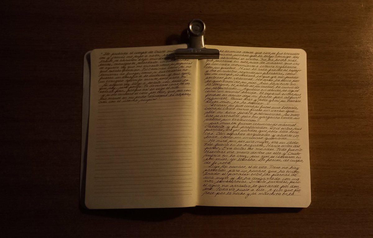 saintoflambs's tweet photo. made myself a notebook using some unused sheets of paper I found and wrote something to break it in https://t.co/38sqkIdTBP