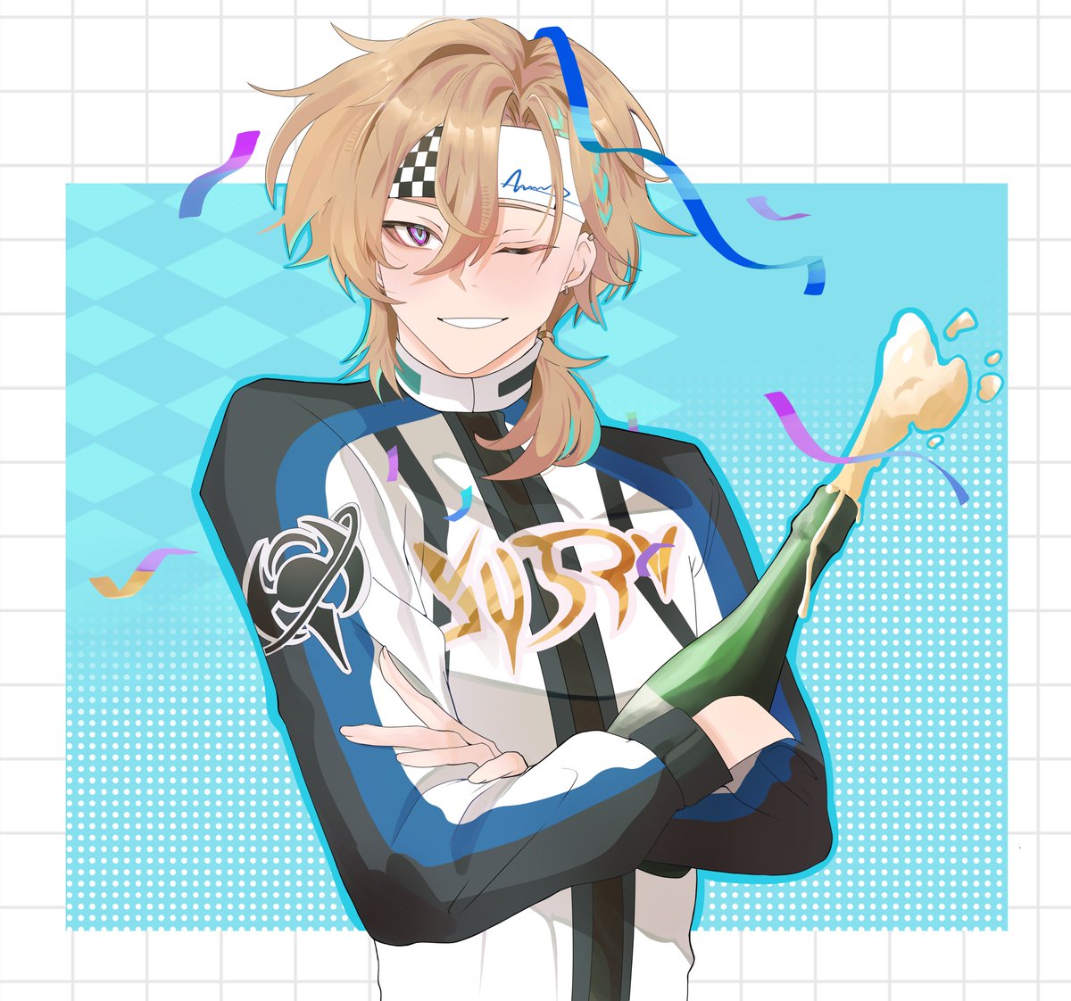 cinnamelle_'s tweet photo. time to celebrate the race🏆🍾
#Aventurine #HonkaiStarRail https://t.co/ySyjBa3KpC