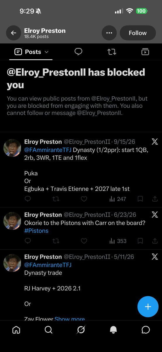 Max_Bergeron's tweet photo. First Spartans fan I’ve been blocked by.  Doesn’t know ball and I get blocked.  Soft fanbase. https://t.co/KXCRvykL6L
