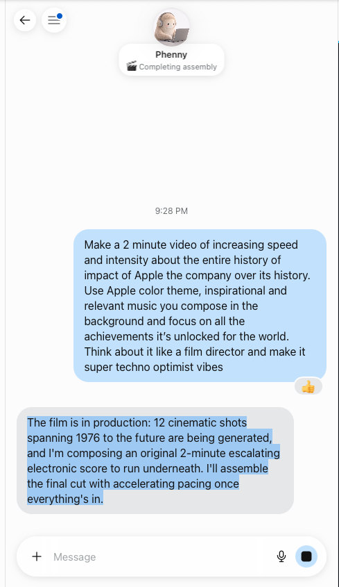 Muse directed a 2-minute cinematic film on Apple's history