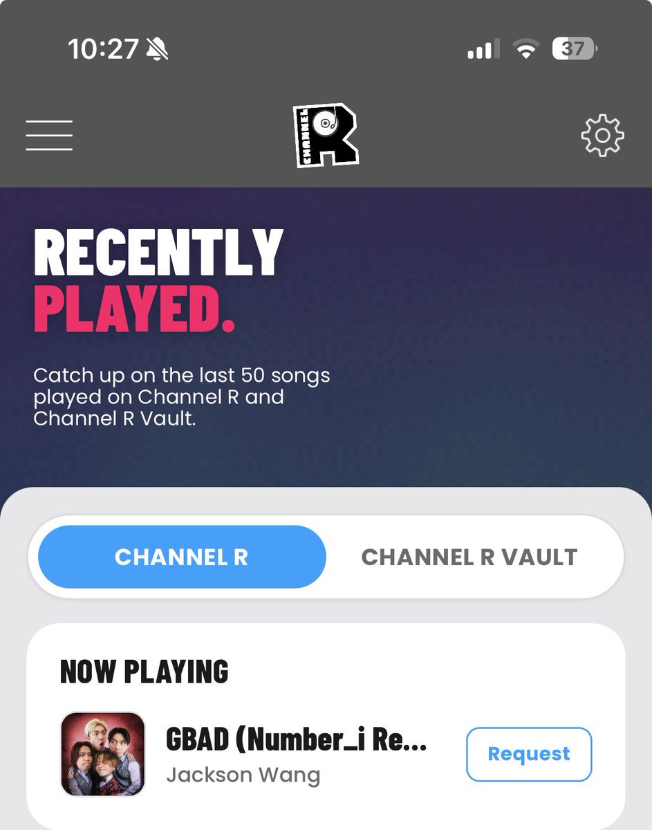 jinkokukare's tweet photo. @channelrradio Hello! @channelrradio 
Thank you for playing.
#GBAD (#Number_i Remix) by 
#JacksonWang
I love this song very much ❤️‍🔥 
#ChannelRRequestRadio https://t.co/OW31nYFCdl