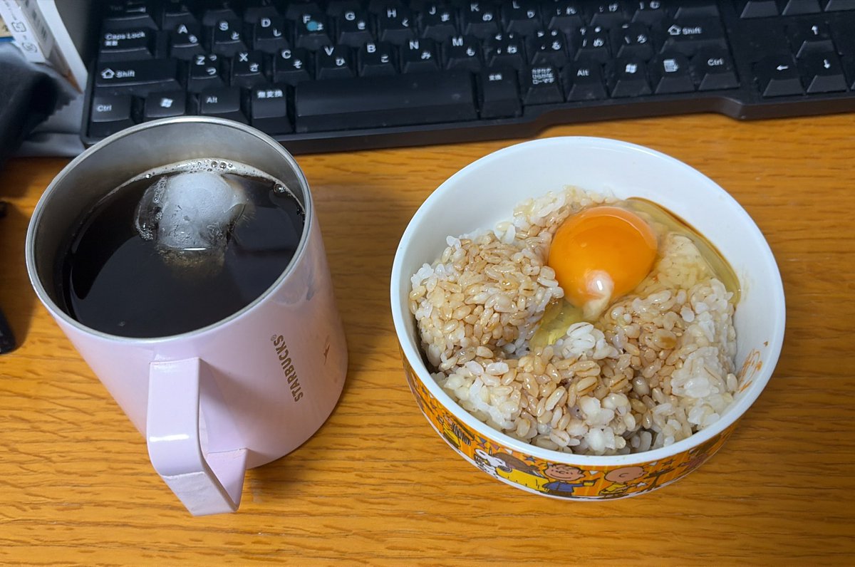 hyouwanko's tweet photo. 今日はTKGとコーヒー！最高の朝ごはん https://t.co/HnssJOPhrc