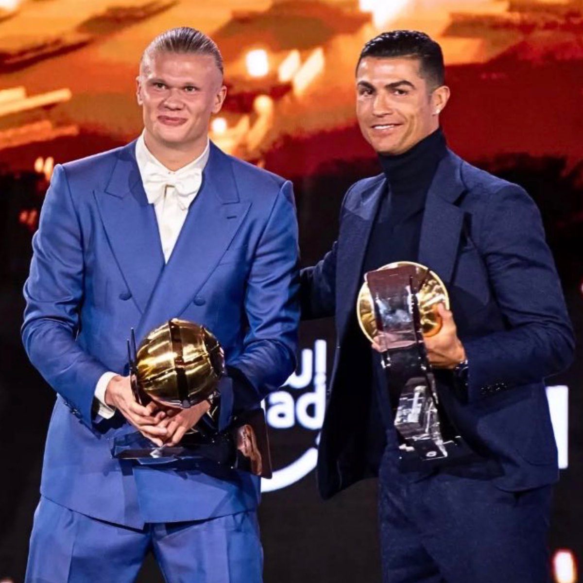 MadridXtra's tweet photo. 🚨 OFFICIAL: Erling Haaland will finally get to face a childhood idol in Cristiano Ronaldo for the FIRST TIME ever tonight. 🇳🇴🇵🇹🐐 https://t.co/fde3NEIvnr