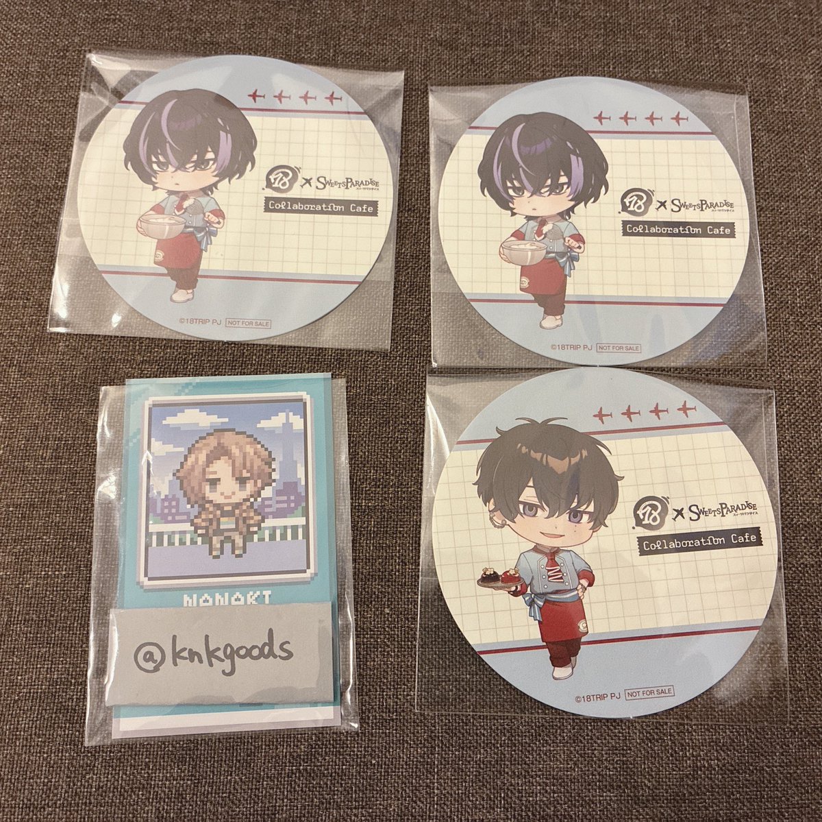 knkgoods's tweet photo. 【交換】エイトリ 18TRIP スイパラ 特典 コースター

譲)☆添・季肋2
求)可不可・雪風・★七基

☆は★との交換優先
郵送での交換希望です。
よろしくお願いいたします。 https://t.co/apmupbfQWV