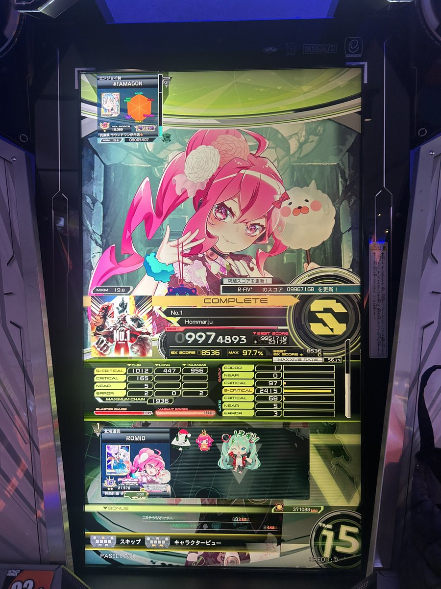 romiromio25's tweet photo. 突然ぶっちぎった
終了スコア https://t.co/FODFDalI3r