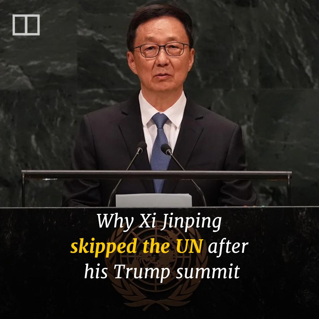 SCMPNews's tweet photo. Some questioned why Chinese President Xi Jinping opted not to address the global body given his summit in Washington with US President Donald Trump  and due to the short distance between New York and Washington. Read more: https://t.co/b1hbGmfdhc
 
#china #unitedstates #xijinping #unitednations #donaldtrump