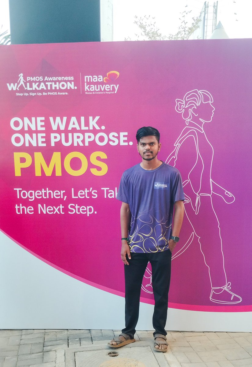 AM_Yogesh_Dmk's tweet photo. One walk One purpose💪✨
Wrapped up a meaningful 2.5Km walk today to spread awareness for PMOS Every step counts when we take it together!
Together, let's take the next step💙👣
@maakauvery @HospitalKauvery
#PMOSAwareness #Walkathon #OneWalkOnePurpose #HealthAwareness https://t.co/wugOd9QPhU