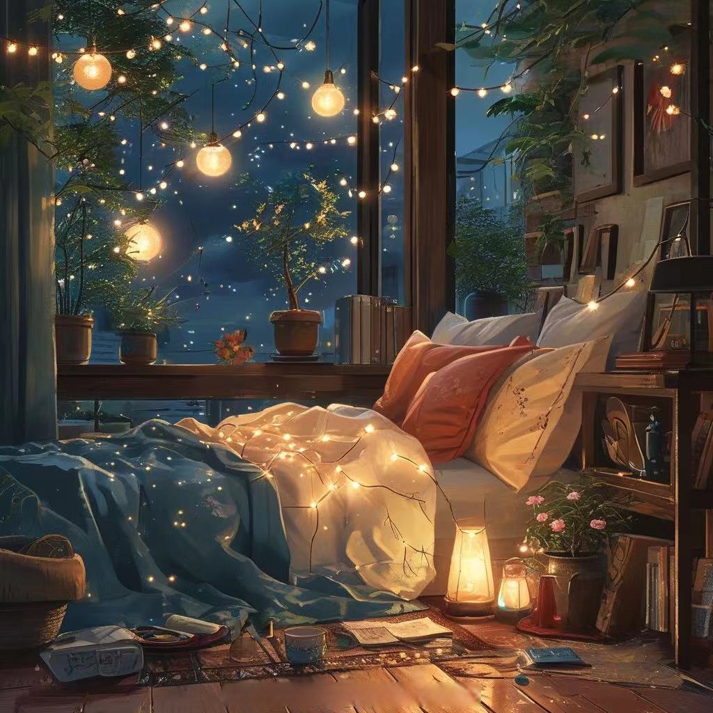 moolempyo22's tweet photo. “Tonight’s vibe is so cool, I feel like I’m living in a dope and cozy little space~”， https://t.co/i1OcXWfvpk