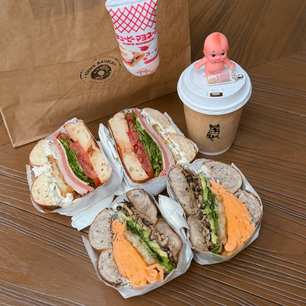 LynetteBoli5's tweet photo. Limited-time Keen’s Bagelry × Kewpie Singapore collaboration

Only a few days left to get exclusive Kewpie merchandise at Keen’s with any main-menu bagelwich featuring Kewpie mayo and a minimum spend of $49 in one receipt. Keen’s scrambled eggs may https://t.co/wK88YOzp59