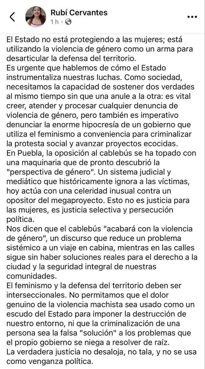CarlosGaleanaB's tweet photo. Leí este comentario sobre la detención de un abogado que se opone al cablebús y me parece una opinión precisa. https://t.co/cyFlzkbv9r