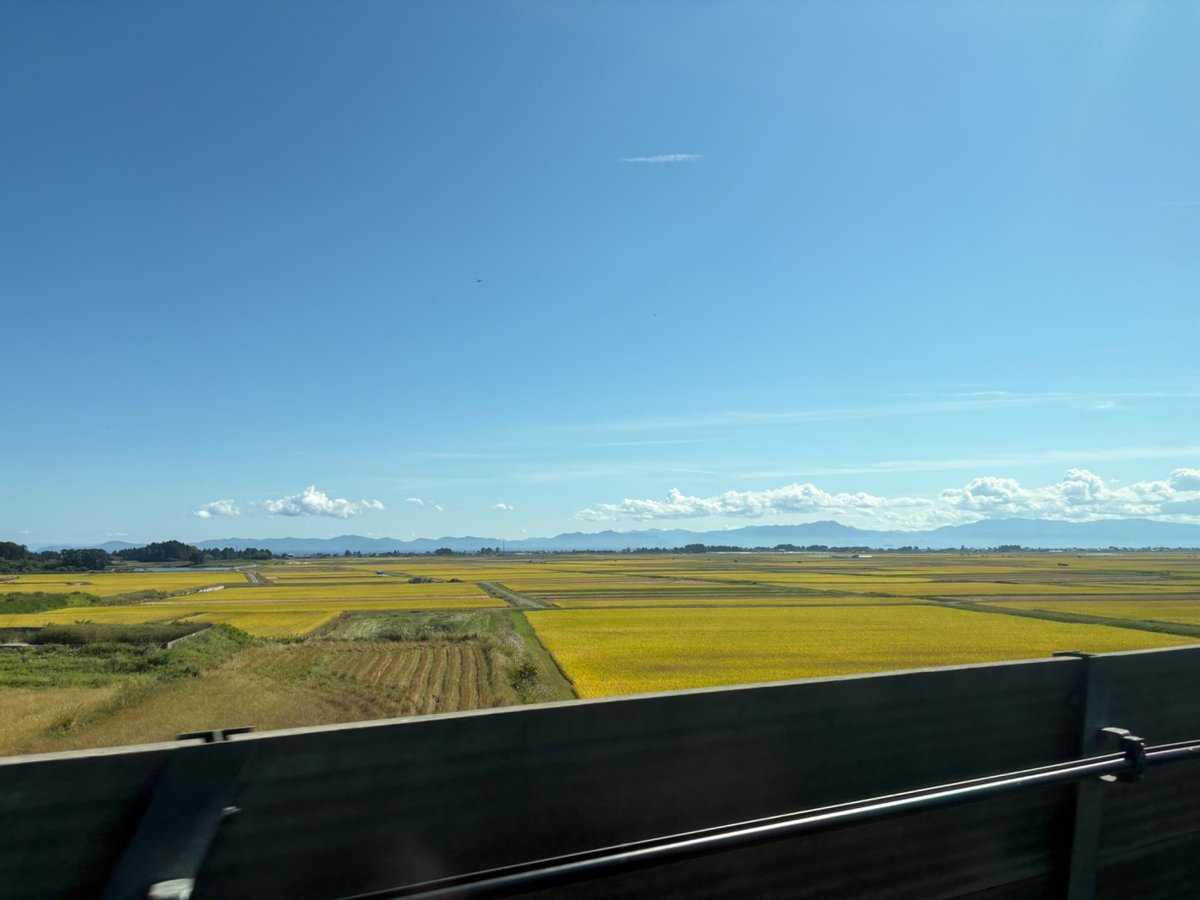 ramsyo's tweet photo. 青森はまだ晴れてるなー
北海道で全く見なかった田んぼを見ると本州に戻ってきた実感がわく https://t.co/DsoKKyW2lE