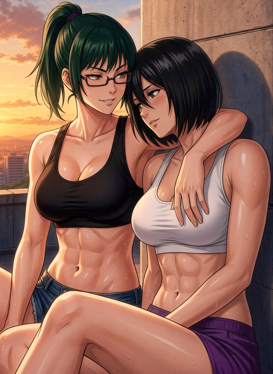 YuriWaifus's tweet photo. Maki x Mikasa 

Jujutsu Kaisen x Attack on Titan https://t.co/gLotdLrwFl