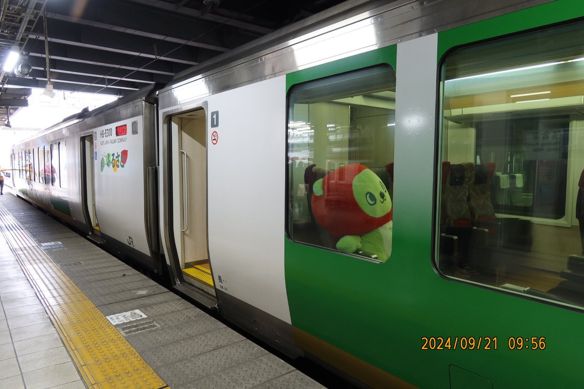 Oseve0's tweet photo. おはようございます。
ちょうどおととし頃、長野駅へ行ったらリゾートビューふるさと号の指定席に県イメージキャラクターのアルクマ君が座っていました。
果たして10時打ちで彼に勝てるのかは未だに謎のままです。 https://t.co/p05al13ie0