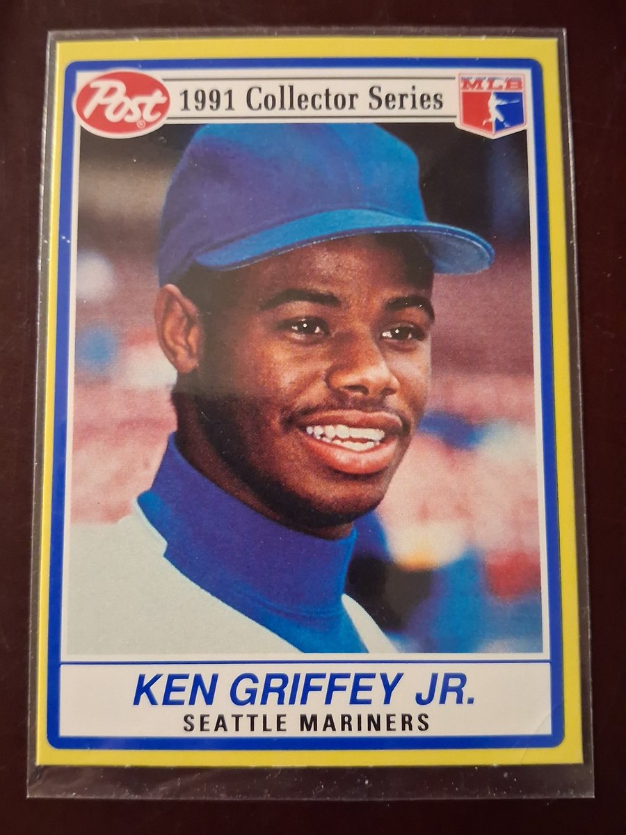 CPFJAYpt2's tweet photo. #RandomCardILove
1991 Post #11 Ken Griffey Jr
Because food cards
Because 90s did it better
Because that smile https://t.co/rcOFml3goG