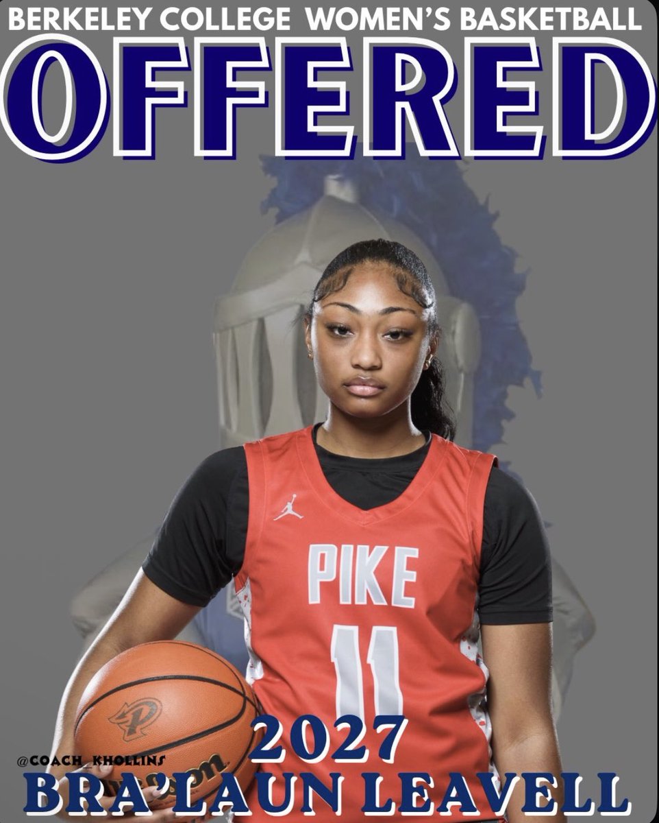 BraLaun_Leavell's tweet photo. i’m blessed to receive my first uscaa division 1 offer to play at Berkeley College. Thank you to Coach Candice for giving me this opportunity and believing me!

@Coach_KHollins @LadyRedDevilsB1 #allglorytogod https://t.co/gqtOxdLsEW