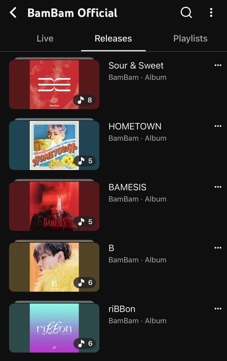 BamBamBooster's tweet photo. ในช่อง YouTube : BamBam มีคลิป MV เพลงอยู่ด้วยนะคะ ที่สำคัญคือหลาย ๆ คนอาจจะไม่ได้เข้าไปฟังเพลงต้อง Releases อยากฝากทุกคนเข้าไปเพิ่มยอด ให้ทั้ง MV และเพลลิสต์เพลงตรง Track ของแต่ละอัลบั้มด้วยนะคะ ใครหาไม่เจอเลื่อนไปนิดนึงน้องอยู่ตรงคำว่า Releases ค่ะ ❤️🖤

#BamBam #뱀뱀 @BamBam1A 
@BAMBAMxBAMMIE