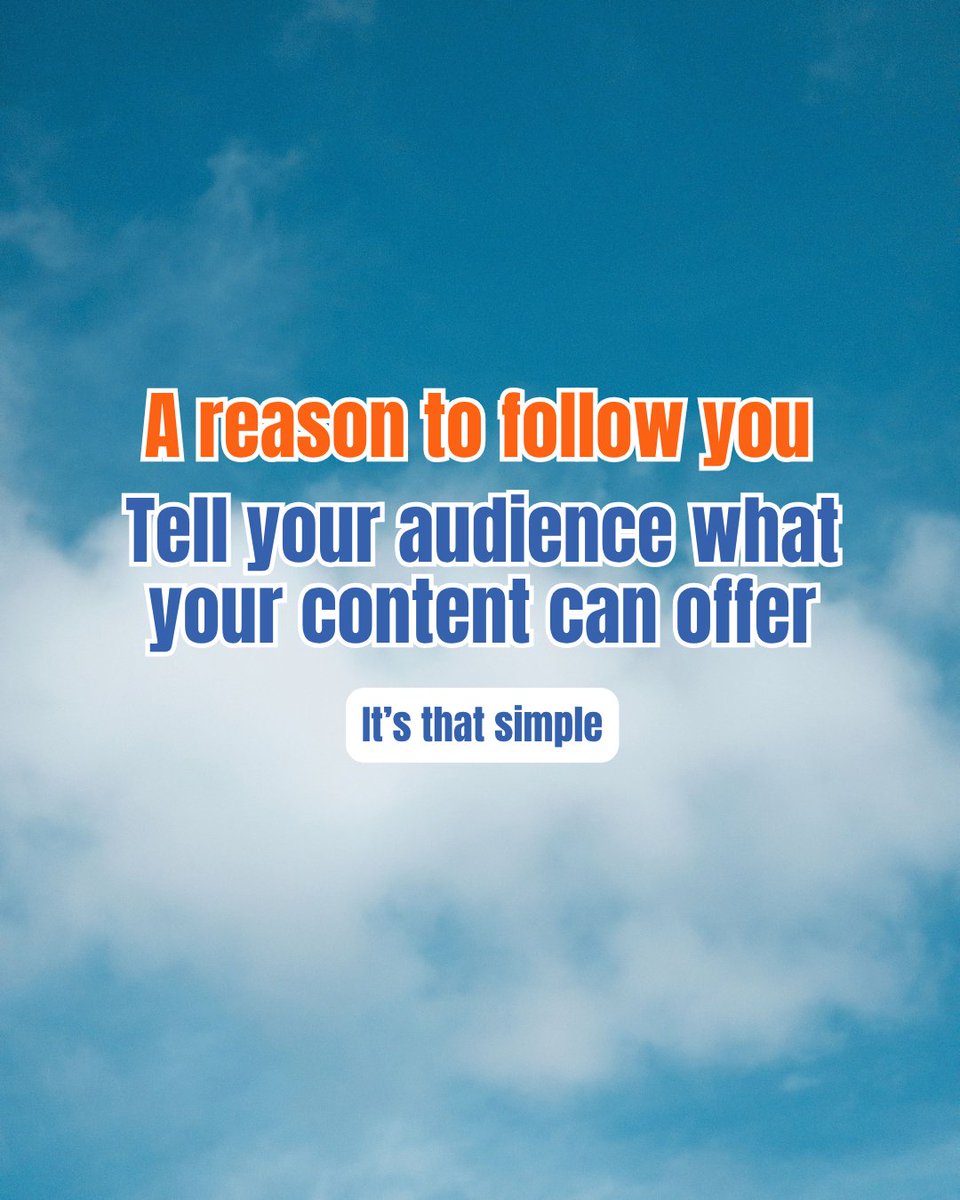 socialbuzzinguk's tweet photo. Every post should give a clear reason why your audience should follow you.

Posting a recipe? Tell your audience to save and check out other recipes.
Posting a product? Tell your audience what problem it solves and what other tips you have.

#socialmedia #socialmediastrategy https://t.co/Rgd8eNYC0g